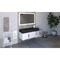 Castello Usa Nile 48" Wall Mounted White Vanity With Black Top And Gold Handles CB-MC-48W-GLD-2053-BL - alternate 6